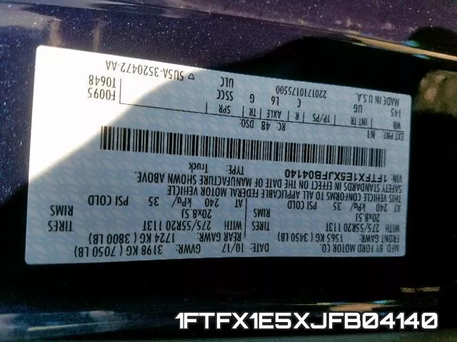 1FTFX1E5XJFB04140 фото 2