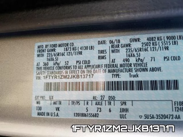 1FTYR1ZM2JKB13717 фото 2