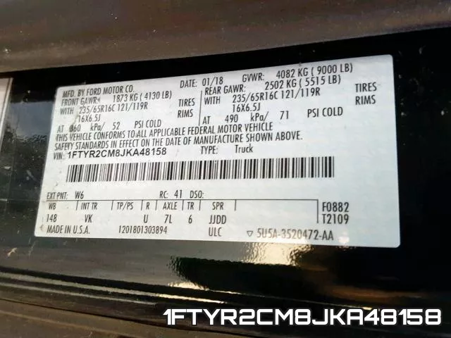 1FTYR2CM8JKA48158 фото 2