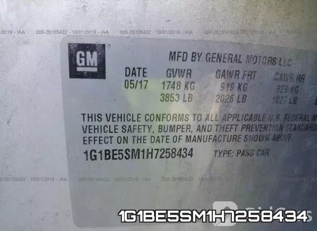 1G1BE5SM1H7258434 фото 9