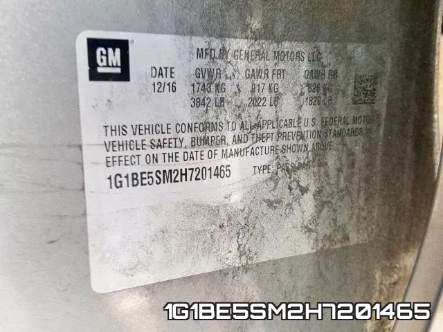 1G1BE5SM2H7201465 фото 2