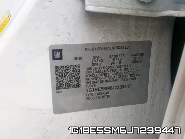 1G1BE5SM6J7239447 фото 2