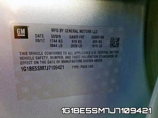1G1BE5SM7J7109421 фото 2