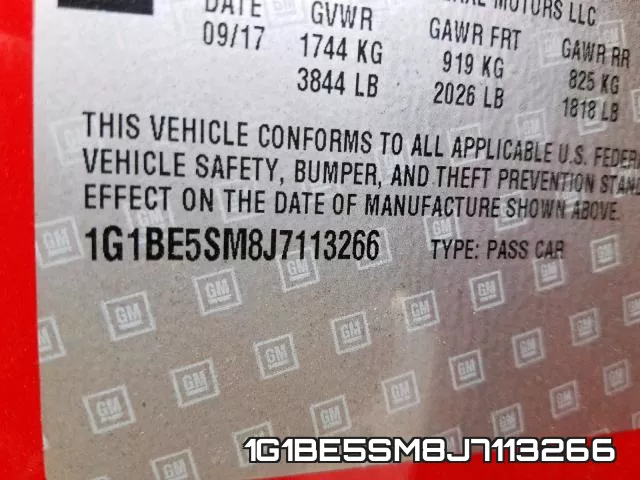 1G1BE5SM8J7113266 фото 2