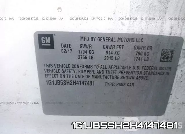 1G1JB5SH2H4147481 фото 10