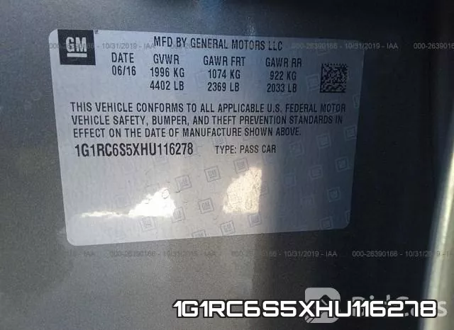 1G1RC6S5XHU116278 фото 8