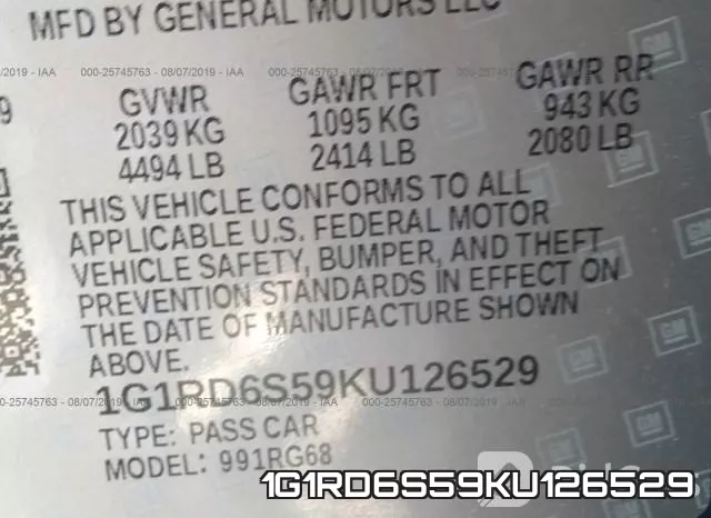 1G1RD6S59KU126529 фото 10