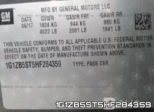 1G1ZB5ST5HF284359 фото 9