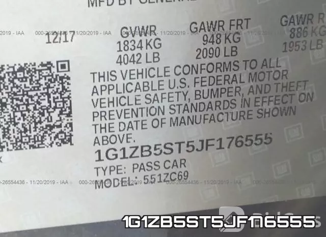 1G1ZB5ST5JF176555 фото 9
