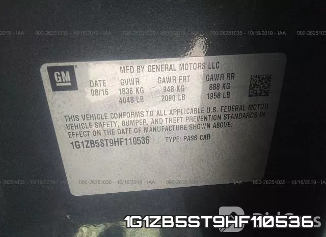 1G1ZB5ST9HF110536 фото 9