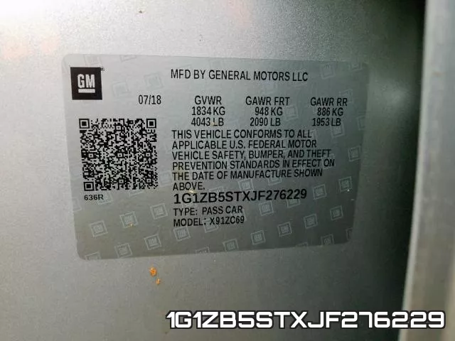 1G1ZB5STXJF276229 фото 2