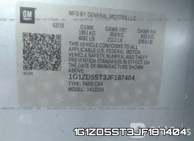 1G1ZD5ST3JF187404 фото 10