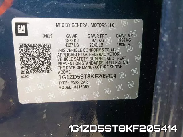 1G1ZD5ST8KF205414 фото 2