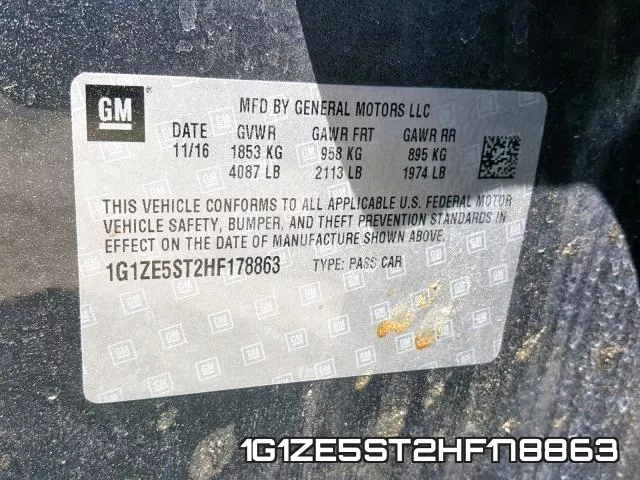 1G1ZE5ST2HF178863 фото 2