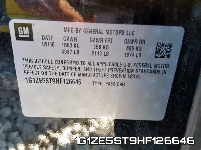 1G1ZE5ST9HF126646 фото 2