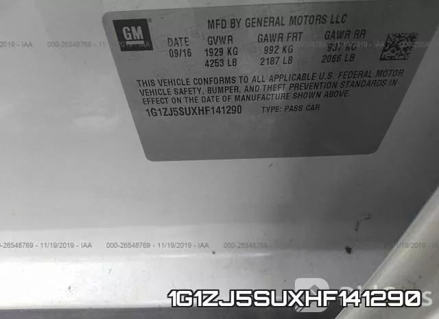 1G1ZJ5SUXHF141290 фото 9