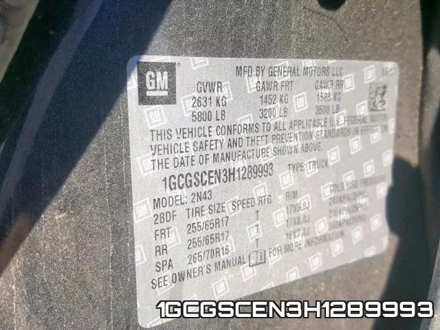 1GCGSCEN3H1289993 фото 2