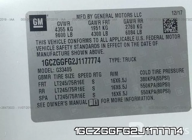1GCZGGFG2J1177774 фото 10