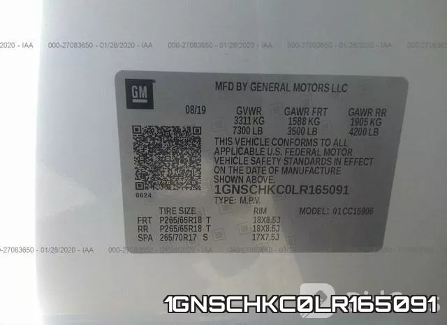 1GNSCHKC0LR165091 фото 10