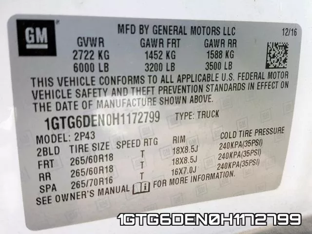 1GTG6DEN0H1172799 фото 2