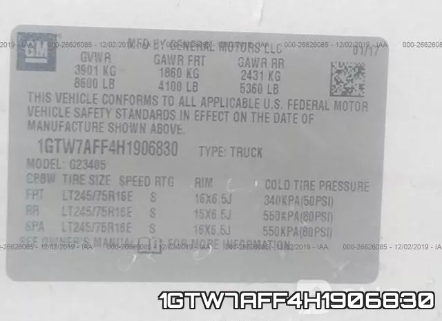 1GTW7AFF4H1906830 фото 9