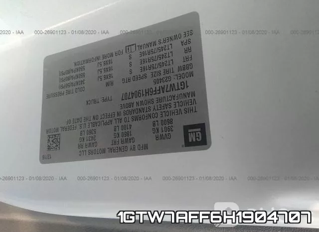 1GTW7AFF6H1904707 фото 9