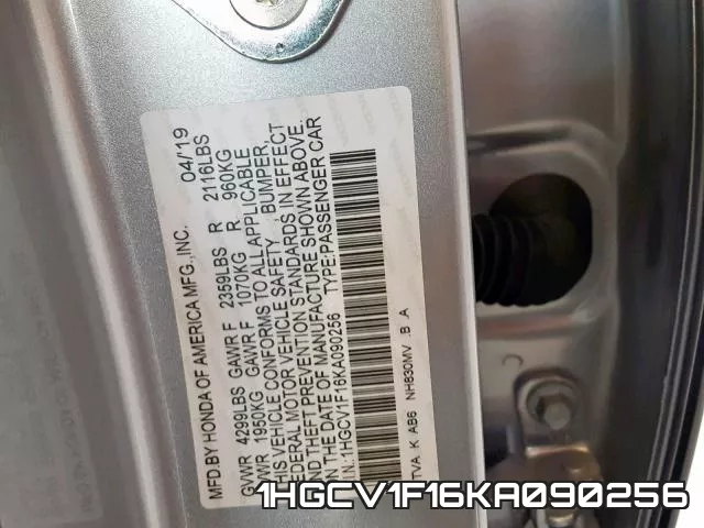 1HGCV1F16KA090256 фото 2