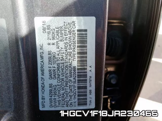 1HGCV1F18JA230466 фото 2