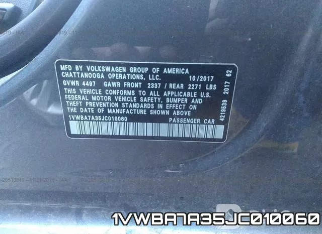 1VWBA7A35JC010060 фото 9