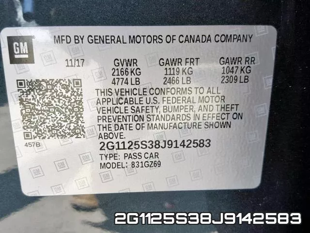 2G1125S38J9142583 фото 2