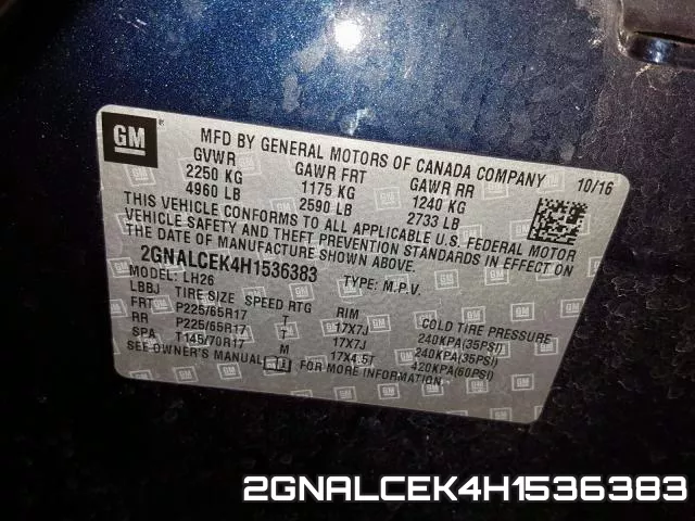 2GNALCEK4H1536383 фото 2