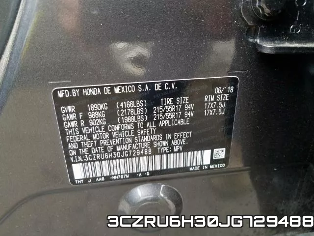 3CZRU6H30JG729488 фото 2