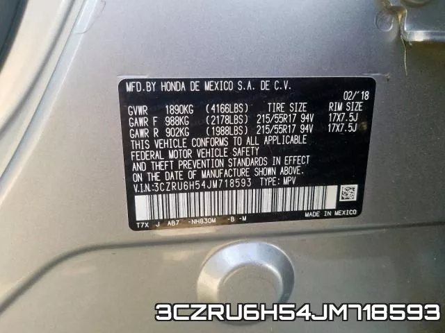 3CZRU6H54JM718593 фото 2