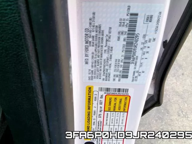 3FA6P0HD9JR240295 фото 2