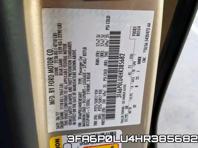 3FA6P0LU4HR385682 фото 2