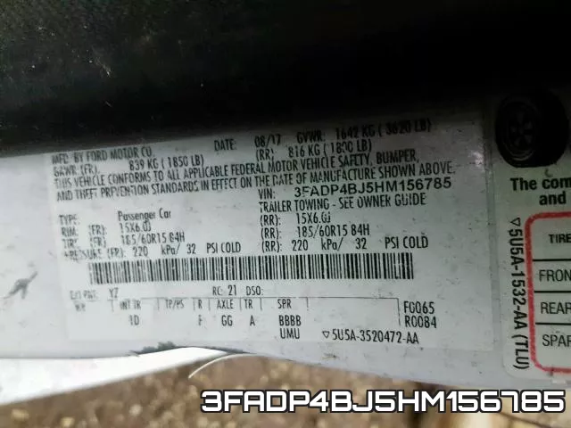 3FADP4BJ5HM156785 фото 2