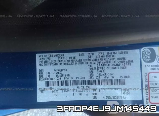 3FADP4EJ9JM145449 фото 10