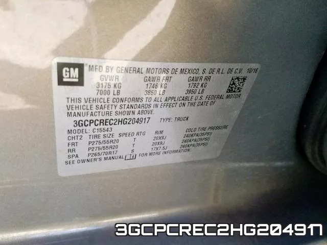 3GCPCREC2HG204917 фото 2