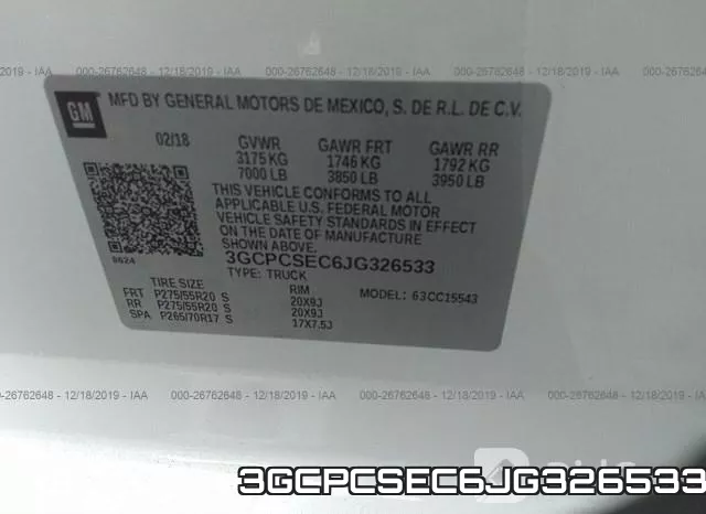 3GCPCSEC6JG326533 фото 10