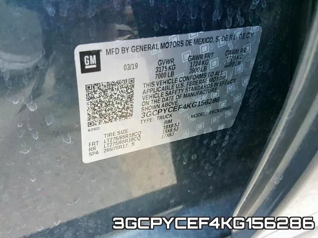 3GCPYCEF4KG156286 фото 2