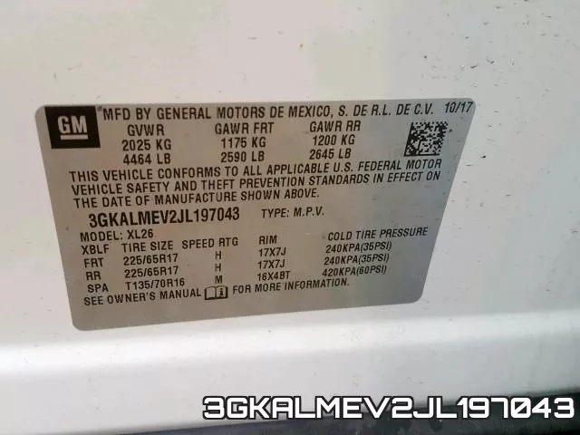 3GKALMEV2JL197043 фото 2