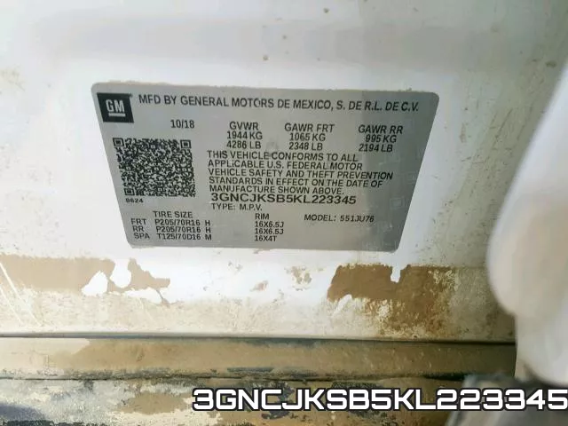 3GNCJKSB5KL223345 фото 2