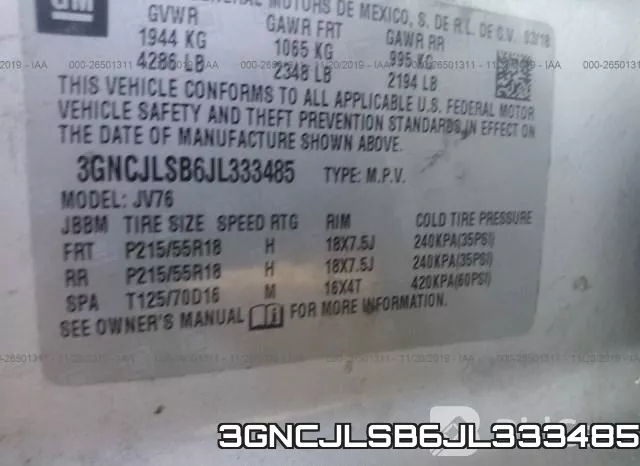 3GNCJLSB6JL333485 фото 9