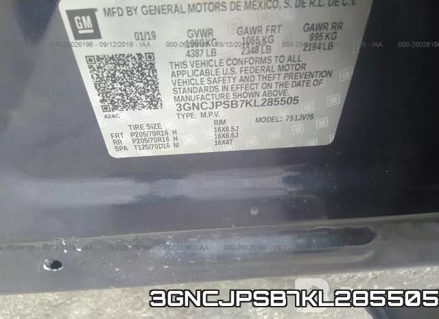 3GNCJPSB7KL285505 фото 8