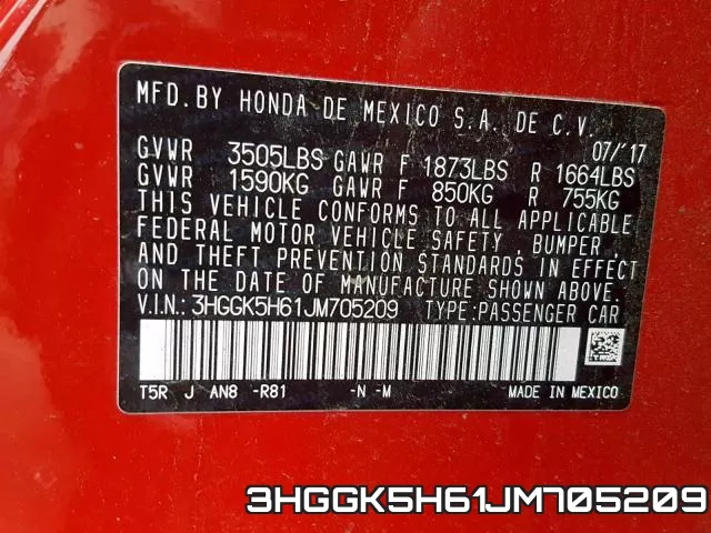 3HGGK5H61JM705209 фото 2