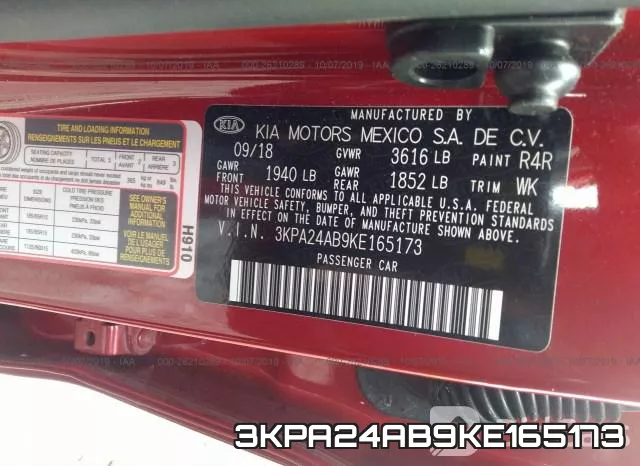 3KPA24AB9KE165173 фото 6