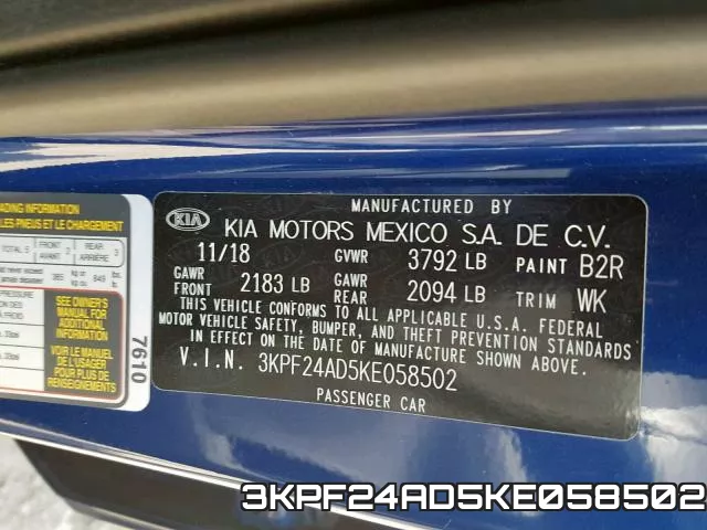 3KPF24AD5KE058502 фото 2