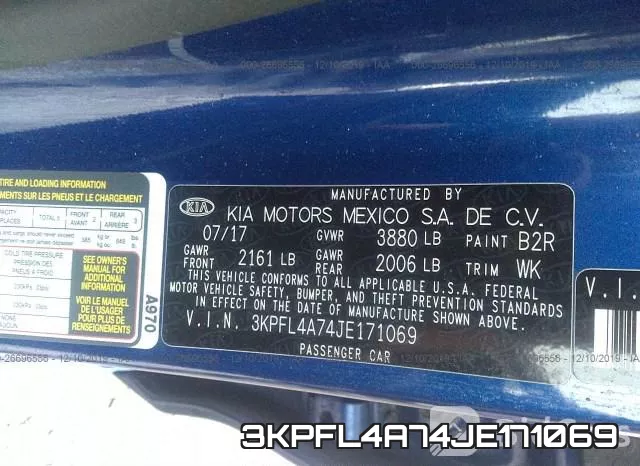 3KPFL4A74JE171069 фото 10