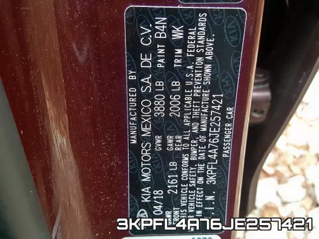 3KPFL4A76JE257421 фото 2