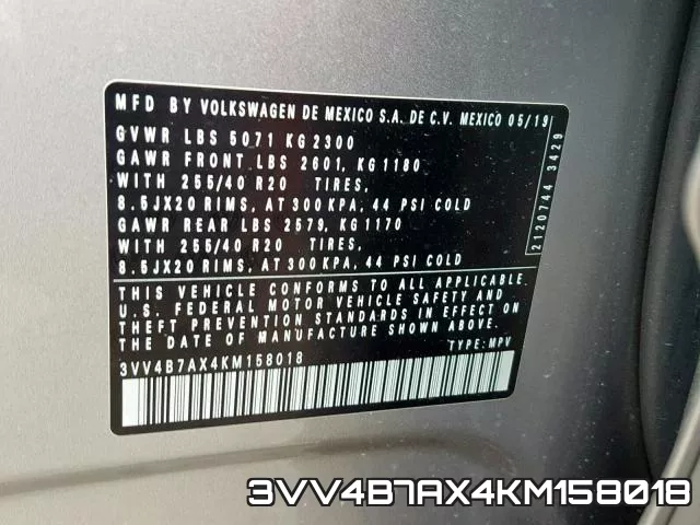 3VV4B7AX4KM158018 фото 2